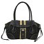 プラダ PRADA ショルダーバッグ 三角プレート ◆ブラックxベージュ レザーxナイロン◆定番人気【中古】 ◆レディース - k7744
