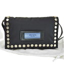 プラダ PRADA バッグ ブラックxシルバー ナイロンxレザーx金属素材 ショルダーバッグ ポシェット レディース 【中古】【定番人気】 - 51896c
