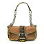 プラダ PRADA ショルダーバッグ ピンクベージュxパープル ナイロンx型押しレザーxシルバー レディース 【中古】【定番人気】 - t9688
