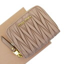 ミュウミュウ MIUMIU コインケース マテラッセ ピンクxゴールド レザー レディース 【中古】【定番人気】 - h24412e