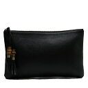 グッチ GUCCI クラッチバッグ バンブー ブラック レザーxバンブー レディース 449653 【中古】【定番人気】 - h24836a