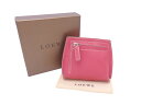 ロエベ LOEWE コインケース ロゴ ピンク レザー 小銭入れ レディース 【中古】【おすすめ】 - e44461