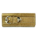 グッチ クラッチバッグ ライトブラウンxゴールド 型押しレザーx金属素材 セカンドバッグ GUCCI レディース 181544 【中古】【定番人気】 - k8428
