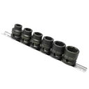AP 1/2DR エクストラショートインパクトソケット 6個セット【インパクト用ソケット コマ ボックス】【IMPACT SHORT ソケットレンチ 12.7sq】【アストロプロダクツ】