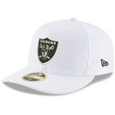 ショッピングhalo ニューエラ メンズ 帽子 アクセサリー Las Vegas Raiders New Era Team Logo Omaha Low Profile 59FIFTY Fitted Hat White