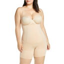 スパンク レディース ワンピース トップス SPANX OnCore Open-Bust Mid-Thigh Shaper Bodysuit (Plus Size) Soft Nude