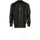ショッピング真珠 リックオウエンス メンズ ジャケット＆ブルゾン アウター stitch detailed bomber jacket 0908 BLACK/PEARL