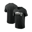 ショッピングdod ナイキ メンズ Tシャツ トップス Men's Black Los Angeles Dodgers Local Nickname Skyline T-shirt Black