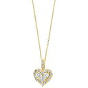 ショッピングLOW エフィー コレクション レディース ネックレス・チョーカー・ペンダントトップ アクセサリー EFFY® Diamond Heart Pendant Necklace (5/8 ct. t.w.) in 14k White, Yellow, or Rose Gold Yellow Gold