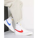ナイキ メンズ スニーカー シューズ Nike Blazer Mid '77 VNTG sneakers in white/habanero red White/Red