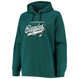 ファナティクス レディース パーカー・スウェットシャツ アウター Philadelphia Eagles Fanatics Branded Women's Plus Size First Contact Raglan Pullover Hoodie Midnight Green