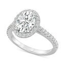 ショッピングhalo バッジェリーミシュカ レディース リング アクセサリー Certified Lab Grown Diamond Halo Engagement Ring (2-1/2 ct. t.w.) in 14k White Gold White Gold