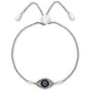 ショッピングアンクレット エフィー コレクション レディース ブレスレット・バングル・アンクレット アクセサリー EFFY® Sapphire (1/10 ct. t.w.) & Diamond (1/10 ct. t.w.) Evil Eye Bolo Bracelet in 14k Gold & Sterling Silver Sapphire
