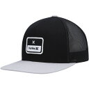 ショッピングハット ハーレー メンズ 帽子 アクセサリー Hurley Stacked Trucker Snapback Hat Black/White