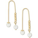 ラッキーブランド レディース ピアス＆イヤリング アクセサリー Gold-Tone Imitation Pearl Front-to-Back Threader Earrings Gold