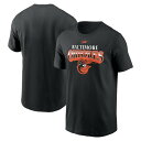 ショッピングtmx90 ナイキ メンズ Tシャツ トップス Baltimore Orioles Nike Cooperstown Collection Rewind Arch TShirt Black