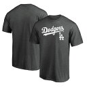 ショッピングAll ファナティクス メンズ Tシャツ トップス Los Angeles Dodgers Fanatics Branded Big & Tall Team Logo Lockup TShirt Charcoal