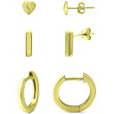 ショッピングヴェルニ ジャニ ベルニーニ レディース ピアス＆イヤリング アクセサリー 3-Pc. Set Stud & Huggie Hoop Earrings, Created for Macy's Gold Over Silver