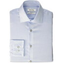 カルバンクライン メンズ シャツ トップス Men's Dress Shirt Regular Fit Non Iron Herringbone Blue