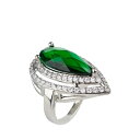 シージーバイケネスジェイレーン レディース リング アクセサリー Pear CZ Ring Emerald/Silver