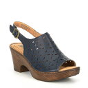 ボーン レディース サンダル シューズ Diamond Leather Sling Wood Clogs Navy