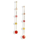 ステラプラスルビー レディース ピアス&イヤリング アクセサリー Stella + Ruby Multi Stone Linear Drop Earrings Gold/ Multi