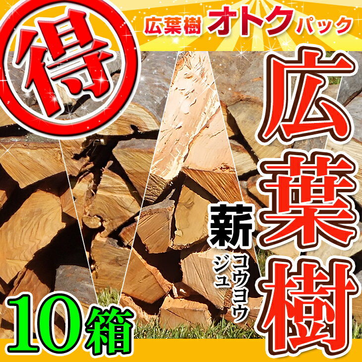 アウトレット【薪 10箱】 愛知県産 広葉樹の薪 乾燥薪 100サイズ箱にギッシリ詰まって (1箱13kg以上入) 薪ストーブ 暖炉の薪 焚火の薪 ピザ窯の薪 キャンプ薪 バーベキュー薪