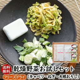 送料無料 乾燥<strong>野菜</strong> <strong>フリーズドライ</strong><strong>野菜</strong> <strong>野菜</strong>セット乾燥<strong>野菜</strong>お試しセット（キャベツ・ねぎ・大根おろし） 【メール便発送】カット<strong>野菜</strong>味噌汁の具 災害 食品 備蓄食/ <strong>フリーズドライ</strong> 乾燥<strong>野菜</strong> アスザックフーズ