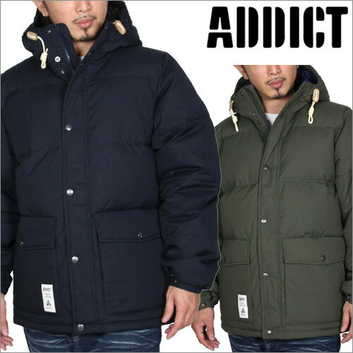★50%OFF★ADDICT アディクト ADDICT DOWN JACKET M18802【ストリート系/ファッション/B系ファッション/addict パーカー/addict Tシャツ/addictジャケット/addictパンツ/ADDICTコート/福袋/アディクト/ジャケット】