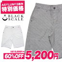 【SALE 60%OFF】ブラックスケール コットンショーツ BLACK SCALE NEUTRA SHORT BSSU14SWP6/メンズ/大きいサイズ/ハーフパンツ/ストライプ/ネップ/黒/ブラック/B系/ストリート系メンズファッション