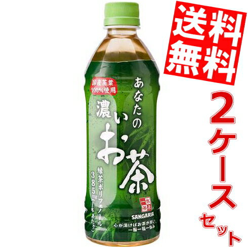 【送料無料】サンガリアあなたの濃いお茶500mlPET　48本(24本×2ケース)※北海道・沖縄・離島は送料無料対象外【sswf1】【2sp_120810_ blue】