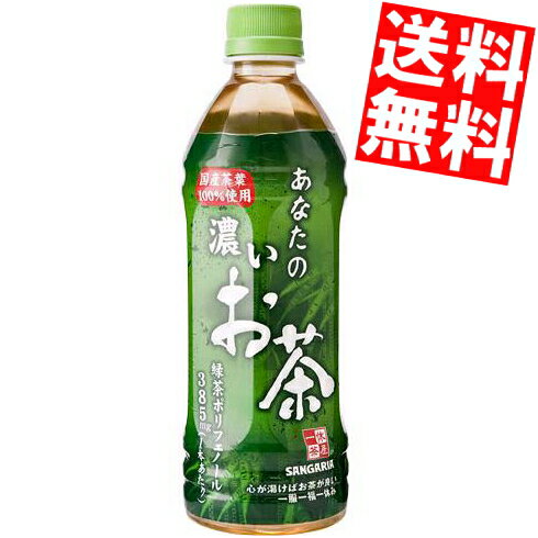 【送料無料】サンガリアあなたの濃いお茶500mlPET　24本入※北海道・沖縄・離島は送料無料対象外【sswf1】【2sp_120810_ blue】送料無料!!