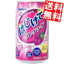 【送料無料】サンガリアはじけてグレープソーダ350g缶 48本(24本×2ケース)※北海道800円・東北400円の別途送料加算