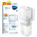 【今だけ交換フィルター2個付】BRITA ( ブリタ ) リクエリ 1.1L ホワイトメモ ( カートリッジ1個増量パック ポット型浄水器 ) 浄水部1.1L/全容量2.2L ( 4006387067885 ) ※無くなり次第終了