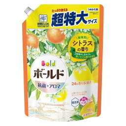 【無くなり次第終了】P&G <strong>ボールド</strong>ジェル　Bold　つめかえ用　超特大サイズ 760g 衣類用洗剤　弱アルカリ性　心弾けるシトラス＆ヴァーベナの香り （4987176190567）※パッケージ変更の場合あり