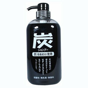 【送料無料・まとめ買い×3】ジュン・コスメティック　炭シャンプー 600ml 本体　弱酸性・無色素・無香料　ノンシリコン×3点セット ( 4964653100585 )