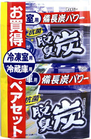 【2980円(税抜)あわせ買いで送料無料】エステー 脱臭炭 冷蔵庫用＋冷凍庫用 ペアセット(内容量:...:at-zakka:10011989