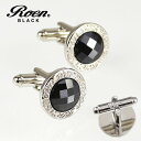 【18日はエントリーでP最大4倍】Roen Black ロエン アクセサリー メンズ カフス シャツ スーツ シルバー キュービック ギフト プレゼント 就職祝い ROT-103