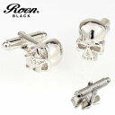 【18日はエントリーでP最大4倍】Roen Black ロエン アクセサリー メンズ カフス シャツ スーツ シルバー スカル ギフト プレゼント 就職祝い ROT-104
