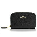 【メール便送料無料】コーチ COACH コインケース 小銭入れ カードケース レザー ジップ アラウンド ブラック レディース アウトレット ブランド f27569imblk 2019 女性 彼女