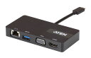 USB-C 4 in 1 対応ミニドッキングステーション UH3232【Thunderebolt3対応 4 in 1 USB-C: HDMI/VGA USB3.1 ギガビットLAN】【送料無料】【3年保証】