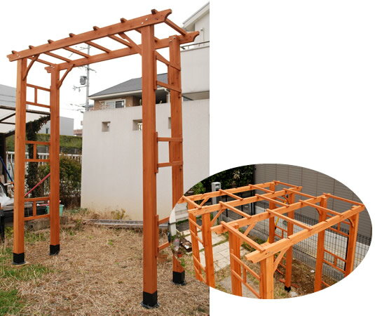 FLEX PERGOLA　フレスパ1900オリジナル機能満載の天然木製アーチです！