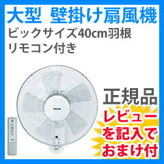 大型 壁掛扇風機 【テクノス 40cm 壁掛けフルリモコン扇風機 KI-W478R】