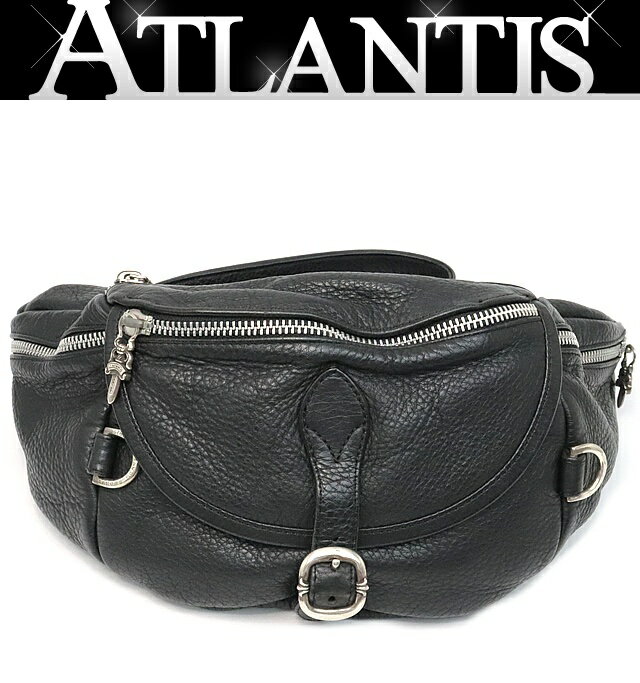 【広尾店】CHROME HEARTS クロムハーツ インボイス付き スナットパック #1 ボディバッグ レザー メンズ SV925 黒 【16912】