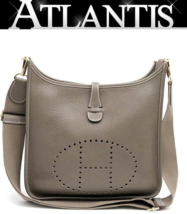 【広尾店】美品 エルメス HERMES エブリン3 PM ショルダーバッグ トリヨンクレマンス エトゥープ G金具 U刻印(2022年) 【17100】