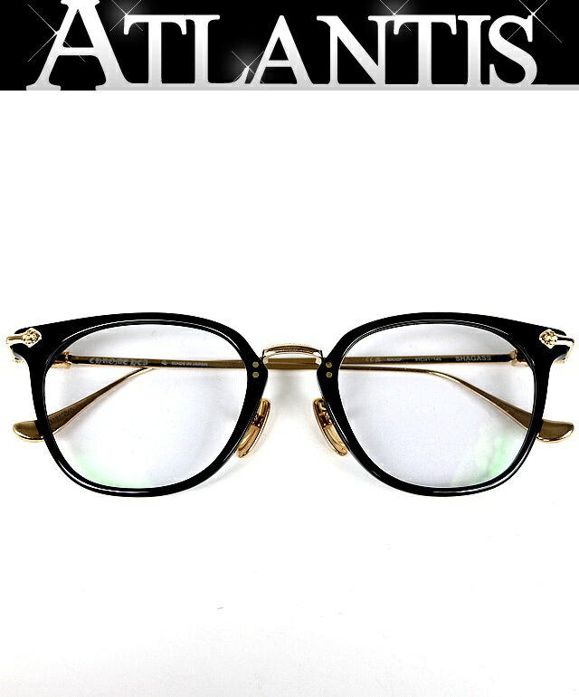 CHROME HEARTS 銀座店 クロムハーツ 【SHAGASS】 メガネ 度入り アイウェア 眼鏡 メンズ SV925 黒/ゴールド 100872