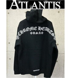 CHROME HEARTS 銀座店 新品 <strong>クロムハーツ</strong> バックロゴ Tバー <strong>パーカー</strong> フーディ size___XXL 黒