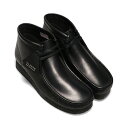 Clarks Wallabee Boot Black Leather(N[NX r[u[c)BLACK Y u[c 22SP-I