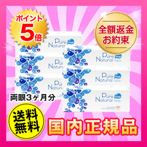 【B1】【送料無料】Pure Natural 1day 6箱セット（ピュアナチュラルワンデー）使い捨てコンタクトレンズ 1日終日装用タイプ（30枚入）/【TK】