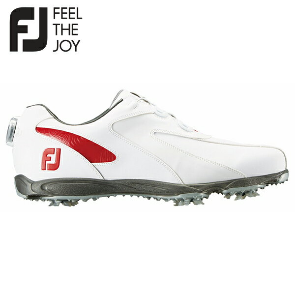 フットジョイ ゴルフ EXL スパイク ボア 45187 ゴルフシューズ ホワイト×レッド FootJoy FJ BOA【フットジョイ】【ゴルフシューズ】の画像